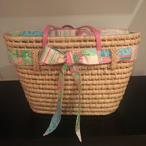 Lilly Pulitzer Straw Tote - beach, market